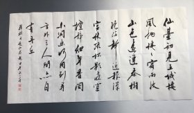 6125《刘小晴 2014年写 诗一首》69x136cm 真迹保真