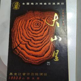 评剧节目单 ：大山里  ——1993年黑龙江省评剧院演出（陈文波、马惠民、张丹）