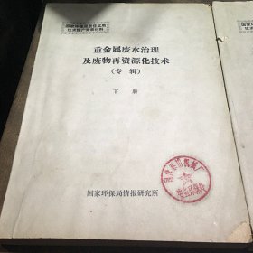 重金属废水治理集废物再资源化技术..（专辑）.上下册B5.16K.X