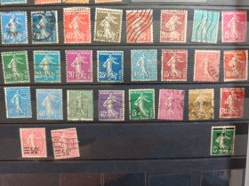 外国邮票 法国古典邮票 女神信销邮票一组20多枚 难得少见 值得收藏