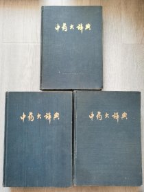 中药大辞典    三册全，上册，下册，附编