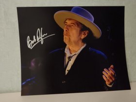 歌手鲍勃迪伦签名照片 附证书