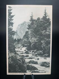 德三1937年，山间小溪，贴兴登堡总统邮票明信片。

1937年7月18日实寄，外网同款参考价连运费100多，见图三。
