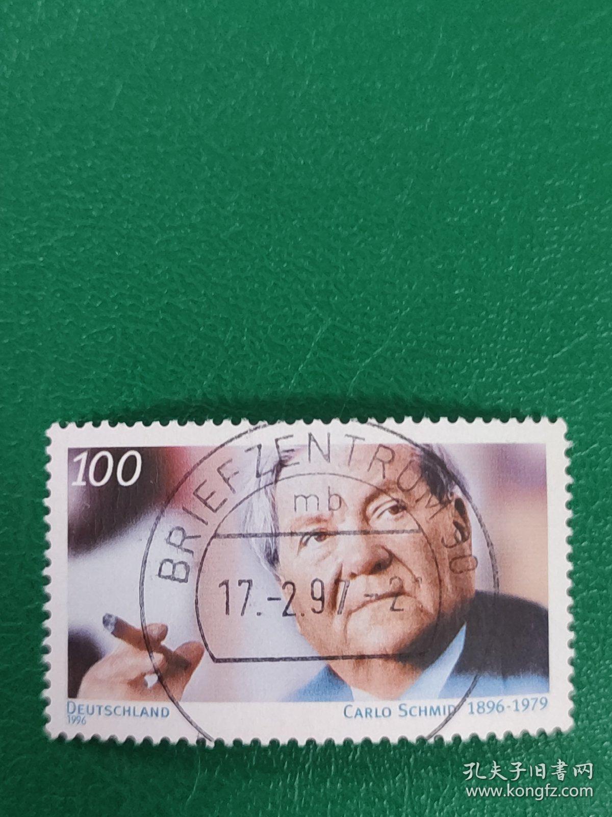 德国邮票 西德1996年政治家施密德 1全销
