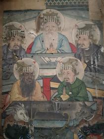 明或清绘、左右十殿阎王像