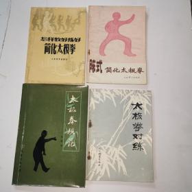 太极拳书4本合售：太极拳规范，陈式简化太极拳，太极拳对练，怎样教好练好太极拳