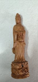 柏木提篮观音大士立像