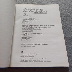 Management for Service Operations First Edition