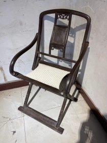 古玩收藏家具席子面小叶紫檀交椅折叠椅名仕明代会所