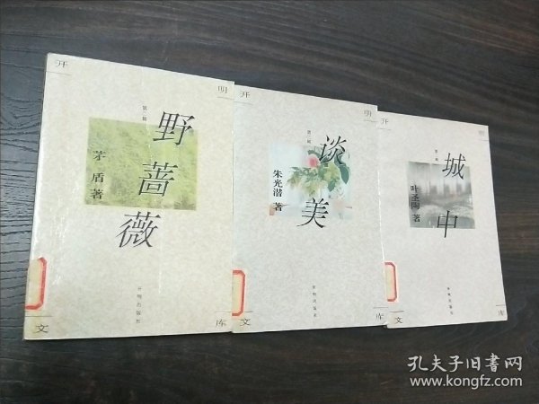 开明文库： 第二辑:谈美+野蔷薇+城中（3册合售）