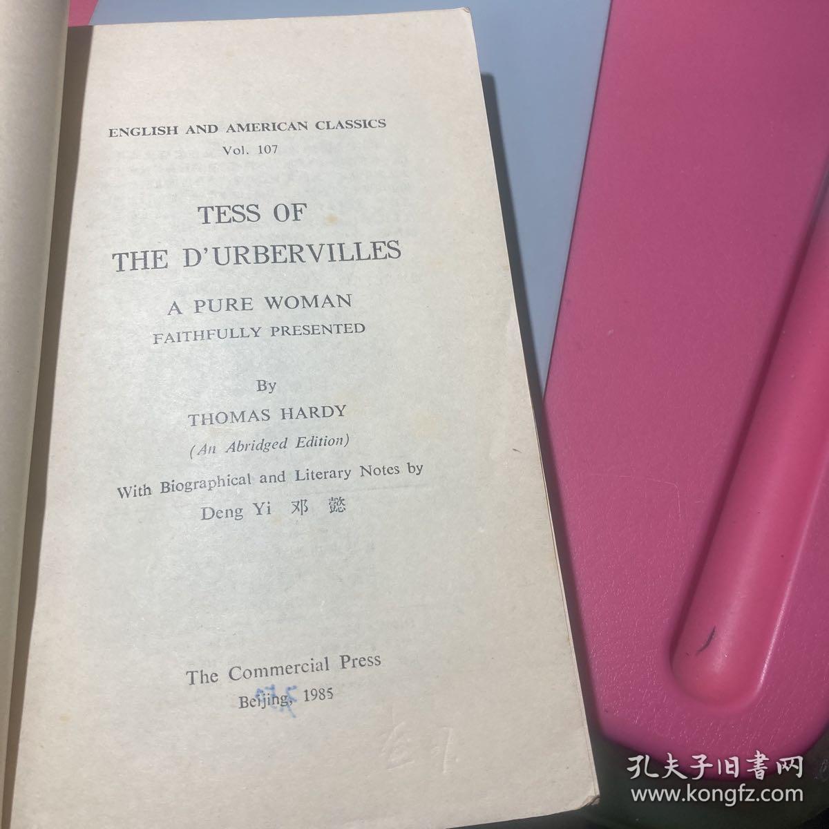 TESS Of
THE D'URBERVILLES
苔丝姑
娘