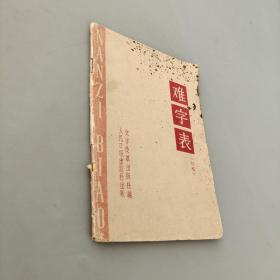 难字表 初稿