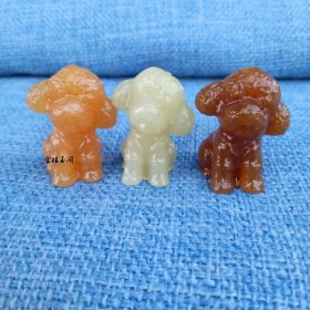 玉器阿富汗玉吊坠泰迪旺财挂件 玉石 阿富汗玉玉佩
