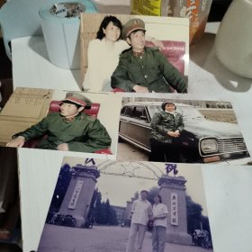70/80年代军人照 东北工学院留影  共4张合售 放二二白茶盒