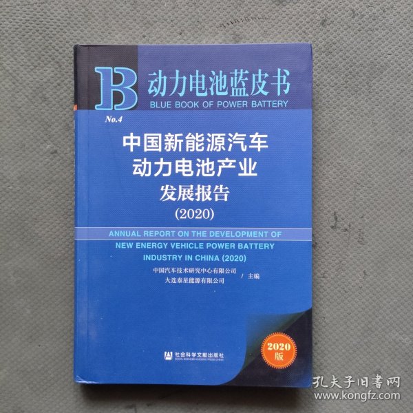 动力电池蓝皮书：中国新能源汽车动力电池产业发展报告（2020）