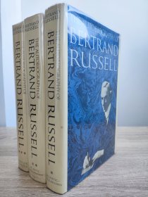 （精装版，国内现货，保存良好）The Autobiography of Bertrand Russell in 3 Volumes 罗素自传  [英] 伯特兰·罗素 三册出版日期分别为1967,1968,1969；三册页数分别为：356p+418p+339p；