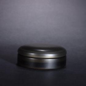 藏-琉璃素面文房印泥盒