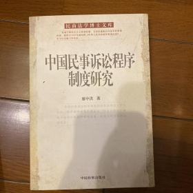 中国民事诉讼程序制度研究