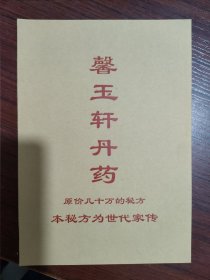 九代家传:馨玉轩丹药