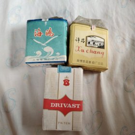 许昌 海鸥 外国 烟标 空烟盒（三个合售）