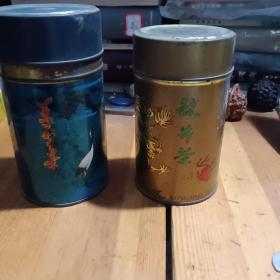 早期龙井茶叶，茉莉花茶叶罐，如图