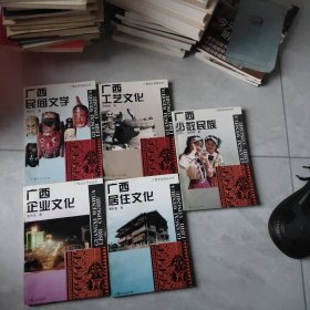 广西文化历史丛书：广西民间文学 广西工艺文化 广西少数民族 广西企业文化 广西居住文化 五本合售