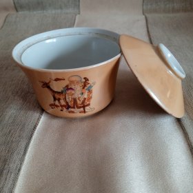 50年代 老式盖碗茶杯 4个