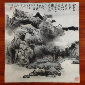 【郭公达】精品山水画小品3幅，46厘米//46厘米//3幅，价格800元一幅。喜欢的私聊