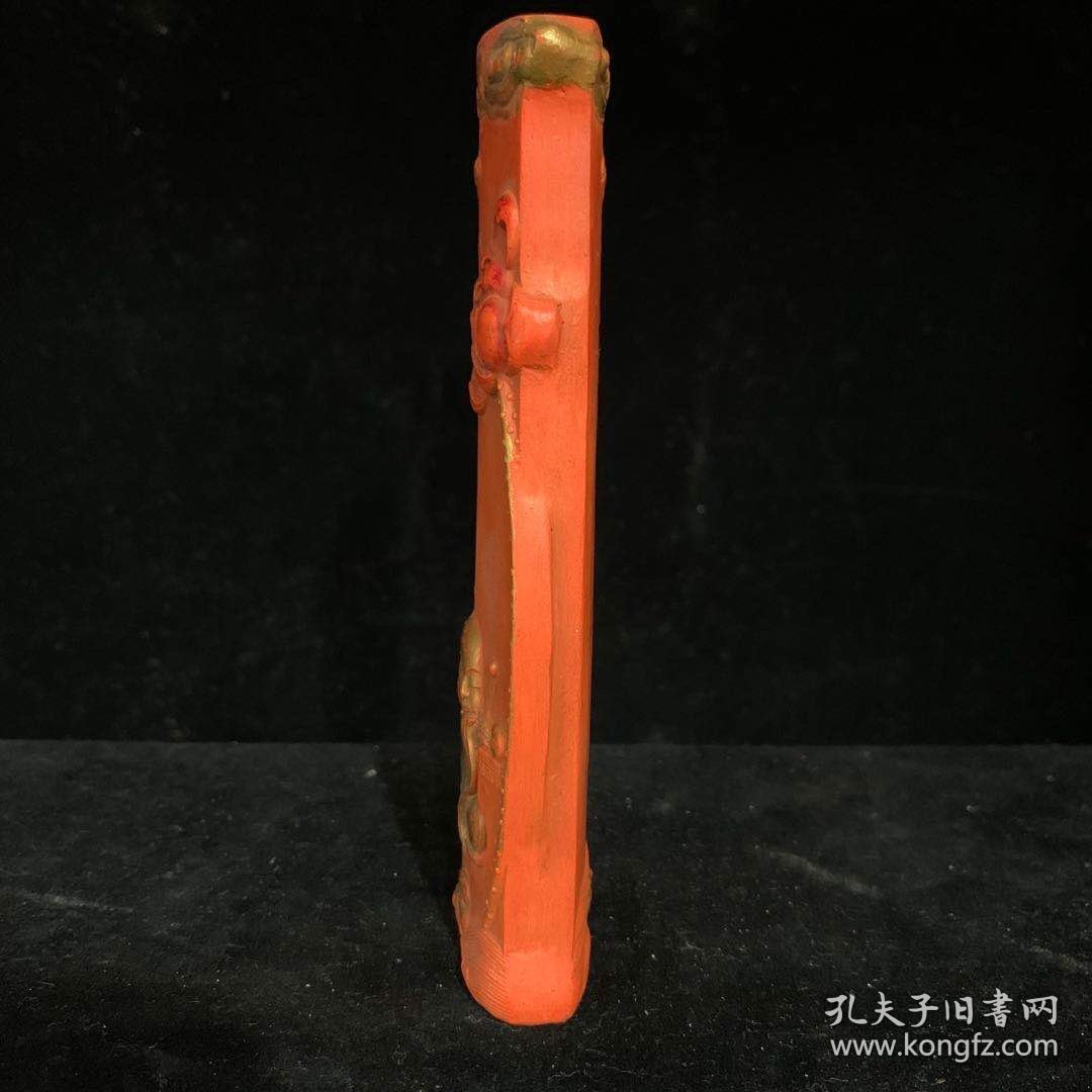 朱砂墨块墨锭 一支静莲 【尺寸】4.5*13.5cm(手工测量略有误差) 【重量】161g