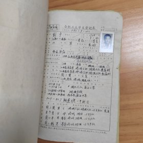 1983年合肥工业大学《合肥工大学生登记表》（化工专业）一册96份厚册