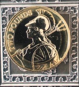 全新英国2017年不列颠女神2镑硬币