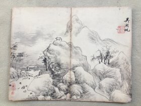 6134 深山仿友图 23.4x30cm