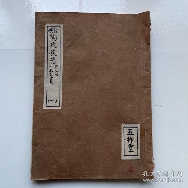 老家谱—盐城陶氏族谱 得江公一三支世糸（一）八十年代油印本 一世八一公