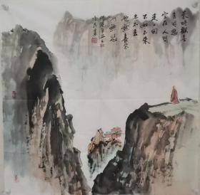 【终身保真字画】王培昆，   68X68cm！
职业画家，从艺四十六年，山东威海文登人，现居北京。北京新华影视传媒艺术总监，作品《便宜坊》长卷被人民大会堂收藏，《慧生梅开》、《福由心造》等数百幅作品被国内外艺术机构、私人收藏，出版个人作品集和连环画多部