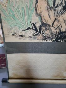 保真书画，齐齐哈尔市美协主席，著名画家王晓峰《清风石竹画》一幅