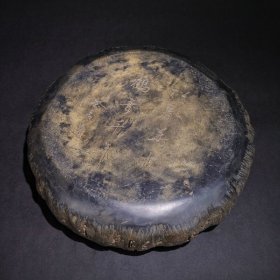 旧藏端砚“松春万古 鹤寿千年”款:蔡启僔