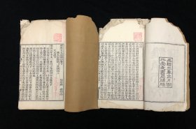 《淮南天文训补注》上、下卷 两册全 白纸超大开本，光绪三年 崇文书局开雕