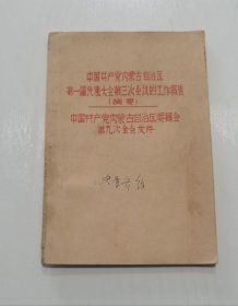 中国共产党内蒙古自治区第一届代表大会第三次会议的工作报告摘要