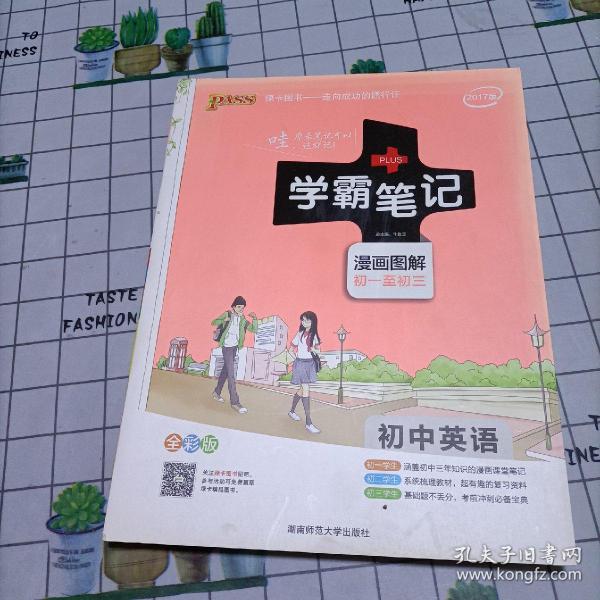 15PASS绿卡学霸笔记：初中英语（漫画图解 课堂笔记 考前冲刺 全彩版）