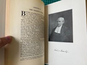 AMHERST ACADEMY——A NEW ENGLAND SCHOOL OF THE PAST 1814-1861 阿默斯特学院——新英格兰贵族学校在1814～1861年建立初期 1929年出版 历经近百年品相依旧完美 书中含建筑风景书信人物像插图