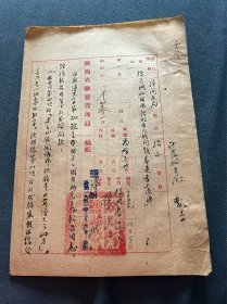 1951年陕西省盐务管理局毛笔书写指示，陕西省盐务管理局渭南分局潼关支局呈