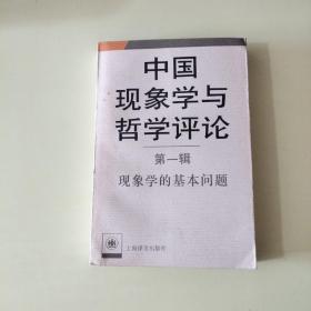 中国现象学与哲学评论.第一辑.现象学的基本问题 【057】