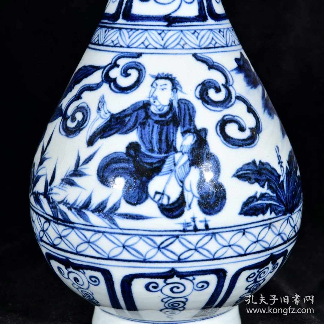 点击查看原图 大元国苏麻离青料青花人物故事纹玉壶春瓶
高28.3径14厘米2