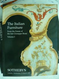伦敦苏富比  1999年 意大利古董收藏家 朱塞佩·罗西 收藏 法国 路易十五 十六 帝国 皇室 家具 意大利家具 西洋古董家具 欧洲古董 瓷器 绘画 银器 装饰 地毯 艺术品等合四册