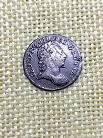 英国3便士小银币 老银币 1763年乔治三世 早期罕见 年代久远 17.9mm直径 oz0496-0