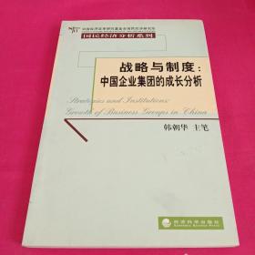 战略与制度：中国企业集团的成长分析