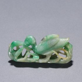 清代 翡翠螳螂雕件