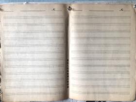 东北人民艺术剧院歌剧团老五线谱（大概是50-60年代的纸张，非常少见了，一段历史的见证，一共30张，值得珍藏）