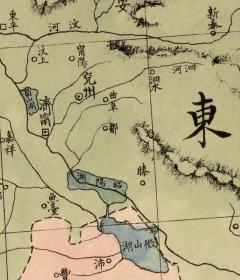 古地图1887 皇朝直省與地全图 清光绪十三年。纸本大小130.47*149.1厘米。宣纸艺术微喷复制。