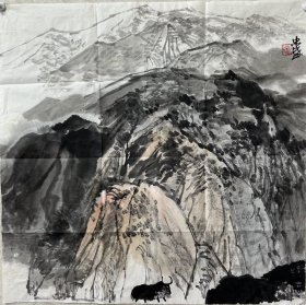 【终身保真书画，展览作品】李忠盛 68X68cm！ 现为中国美术协会会员、青海画院执行院长、国家艺术基金会专家评委、民盟中央美术院理事、民盟中央美术院青海分院副院长、青海省雪域山水画研究院院长、青海师范大学美术学院硕士生导师、青海民族大学客座教授、杭州李忠盛美术馆馆长